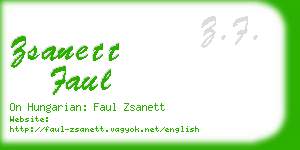 zsanett faul business card